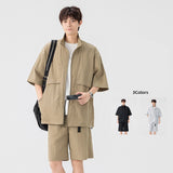 2025年 07月 1 日   DSJD A001# TZ5584  拉鍊shirt短褲套裝 JJ