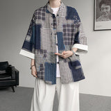 2025年 07月  1 日   DSJD A032#DC28012     拼色格紋7分shirt JJ