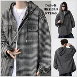 2025年 11月 1 日   DSJD A059  #  CS1167   連帽細格紋長袖shirt JJ