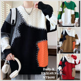 WANG- E# WE24606    圓領 拼色冷衫   JJ2