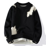 WANG-E #   WE24777  磨爛效果長袖冷衫 JJ2