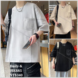 2025年 08月  1 日  ZUOLONG#977   拼接紋單口袋短袖Tee JJ