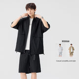 2025年 07月 1 日   DSJD A001# TZ5584  拉鍊shirt短褲套裝 JJ