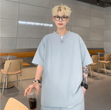 DSJD  A028 #  TZ2401 短褲V領短Tee套裝 JJ