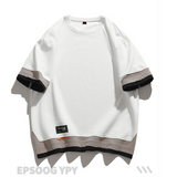 CANQI  #  8817  假兩件短袖Tee  JJ2