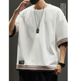 CANQI  #  8817  假兩件短袖Tee  JJ2