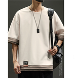 CANQI  #  8817  假兩件短袖Tee  JJ2