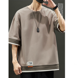 CANQI  #  8817  假兩件短袖Tee  JJ2