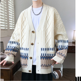 WANG- E# WE24868    偏鬆拼民族風開胸冷衫 JJ2