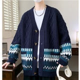 WANG- E# WE24868    偏鬆拼民族風開胸冷衫 JJ2