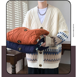 WANG- E# WE24868    偏鬆拼民族風開胸冷衫 JJ2