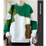 WANG- E# WE24606    圓領 拼色冷衫   JJ2