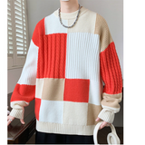 WANG- E # WE24751  拼色圓領冷衫 JJ2