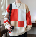 WANG- E # WE24751  拼色圓領冷衫 JJ2