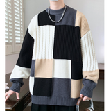 WANG- E # WE24751  拼色圓領冷衫 JJ2