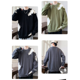 WANG-E #   WE24777  磨爛效果長袖冷衫 JJ2