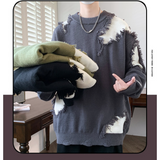 WANG-E #   WE24777  磨爛效果長袖冷衫 JJ2