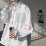 2025年 03月 1 日 DSJD A059 # CS1119  撞色領撞色口袋長袖shirt JJ2