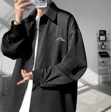 2025年 03月 1 日  DSJD A059 # CS1121    山峰圖案口袋長袖shirt JJ2