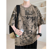 2025年 06月 1 日   YIPINYUAN # 8898  漫畫圖案短袖Tee JJ2