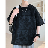 2025年 06月 1 日   YIPINYUAN # 8898  漫畫圖案短袖Tee JJ2