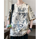 2025年 06月 1 日   YIPINYUAN # 8898  漫畫圖案短袖Tee JJ2