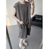 2025年 07月 1 日   DSJD A059 # TZ790   暗紋背心短褲套裝 JJ