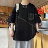 2025年 08月  1 日  ZUOLONG#977   拼接紋單口袋短袖Tee JJ