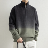 2025年 11月 1 日   WANG- E# WE25770  拉鍊領漸變色冷衫毛衣 JJ2