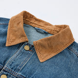 2025年 11月 1 日   XHP B032 # KDKJ526  撞色領牛仔外套 JJ