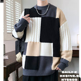 WANG- E # WE24751  拼色圓領冷衫 JJ2