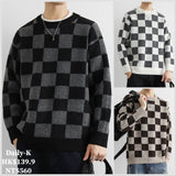 2025年 10月 1 日   TBK# Y1705   拼色格紋冷衫 JJ2