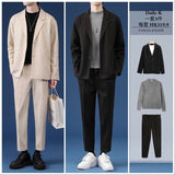 TUOPAI#K11  西裝外套   JJ, GUOYA#1676 半高領 毛衣 JJ2,TUOPAI#CY86  長褲  ,