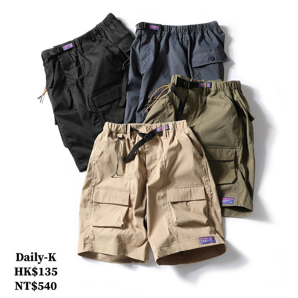 XHP  B328#DKS5018A   連腰帶多口袋短褲