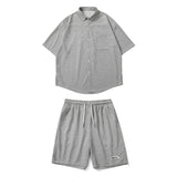 DSJD A141#TZ65356    偏寬鬆短袖shirt 短褲套裝 JJ