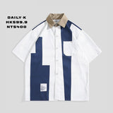 BT #   撞色領 間條短袖shirt JJ