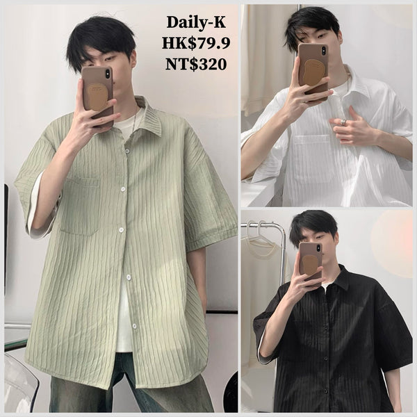 2025年 05月 1 日  DSJD A001 #CD5472   暗紋短袖Shirt  JJ2