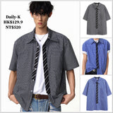 2025年 06月 1 日 ACE #HC2355  拼領帶效果格紋shirt