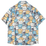 MAR 13# 3354     卡通貓圖案短袖shirt JJ