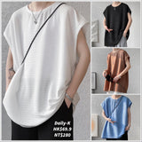 DSJD A059  # 7813   偏寬鬆暗紋背心 JJ2