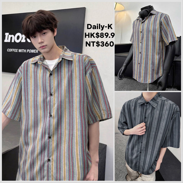 2025年 08月 1 日   DSJD B241 #A2072      間條紋短袖shirt JJ