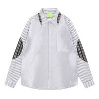 2025年 11月 1 日    YEREN # YR9284    拼格紋間條長袖shirt JJ