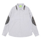 2025年 11月 1 日    YEREN # YR9284    拼格紋間條長袖shirt JJ
