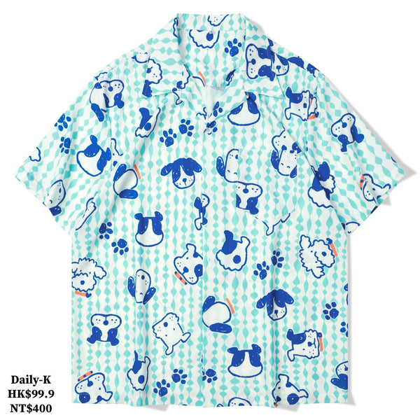 MAR 13 # 3372 狗仔圖案短袖shirt JJ