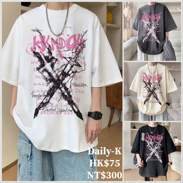 2025年 05月 1 日  DSJD B209# D072  雙劍圖案短袖Tee JJ