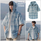 2025年 04月 1 日   DSJD A001  #CD5478   連帽格紋shirt JJ2