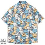 MAR 13# 3354     卡通貓圖案短袖shirt JJ