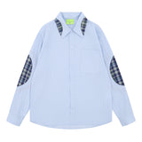 2025年 11月 1 日    YEREN # YR9284    拼格紋間條長袖shirt JJ
