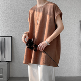 DSJD A059  # 7813   偏寬鬆暗紋背心 JJ2