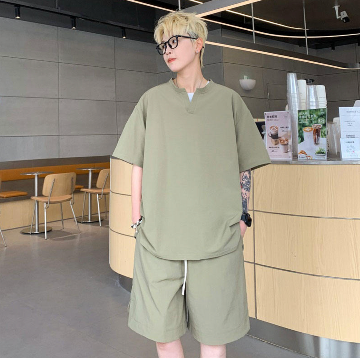 DSJD A028 # TZ2401 短褲V領短Tee套裝 JJ – Daily-K Webstore